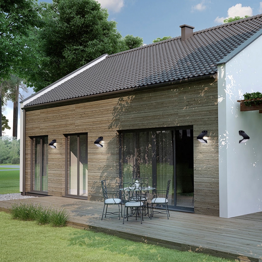 LED Solarna svjetiljka sa senzorom za pokret i dan/noć LED/1,5W/1200 mAh 3,7V IP65
