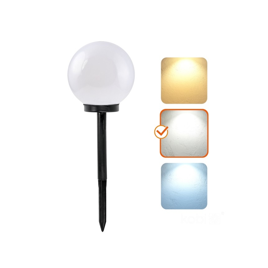 LED solarna svjetiljka sa senzorom SPHERE LED/1,2V 4000K IP44 200 mAh, promjer 20 cm