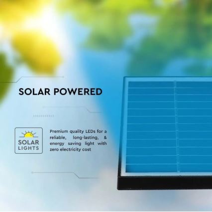 LED Solarna svjetiljka SPIKE LED/2W/5,5V IP65 3000K 1200 mAh