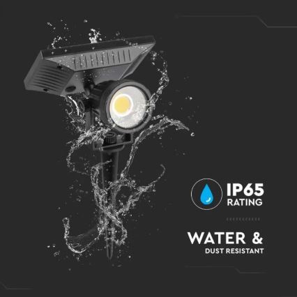 LED Solarna svjetiljka SPIKE LED/2W/5,5V IP65 3000K 1200 mAh