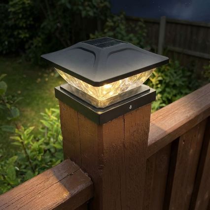 LED solarna svjetiljka TOYA LED/4,5W/230V 3000/6500K 600 mAh IP44 crna