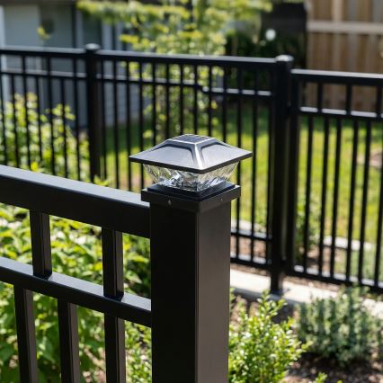 LED solarna svjetiljka TOYA LED/4,5W/230V 3000/6500K 600 mAh IP44 crna