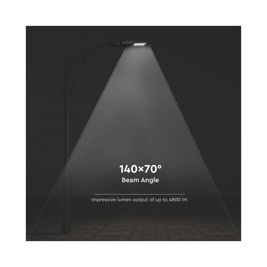 LED solarna ulična svjetiljka sa senzorom LED/40W/9,6V IP65 4000K + daljinski upravljač