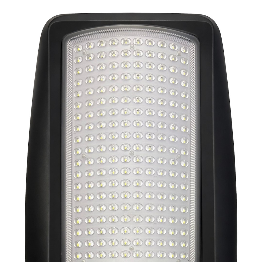 LED solarna ulična svjetiljka s mogućnošću prigušivanja i senzorom VENICE LED/200W/3,2V 12000 mAh IP65 crna + daljinski upravljač