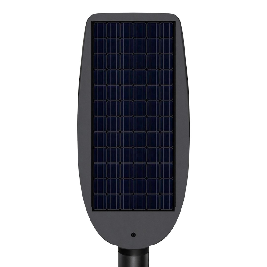 LED solarna ulična svjetiljka s mogućnošću prigušivanja i senzorom VENICE LED/200W/3,2V 12000 mAh IP65 crna + daljinski upravljač