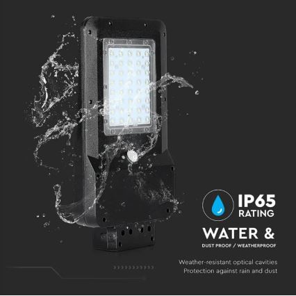 LED solarna ulična svjetiljka s senzorom LED/15W/7,4V 4000K IP65 10800 mAh