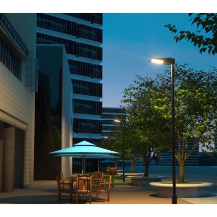 LED solarna ulična svjetiljka sa senzorom i mogućnošću prigušivanja STREET LED/30W/9,6V 3000/4000K 6000 mAh IP65 + s daljinskim upravljačem