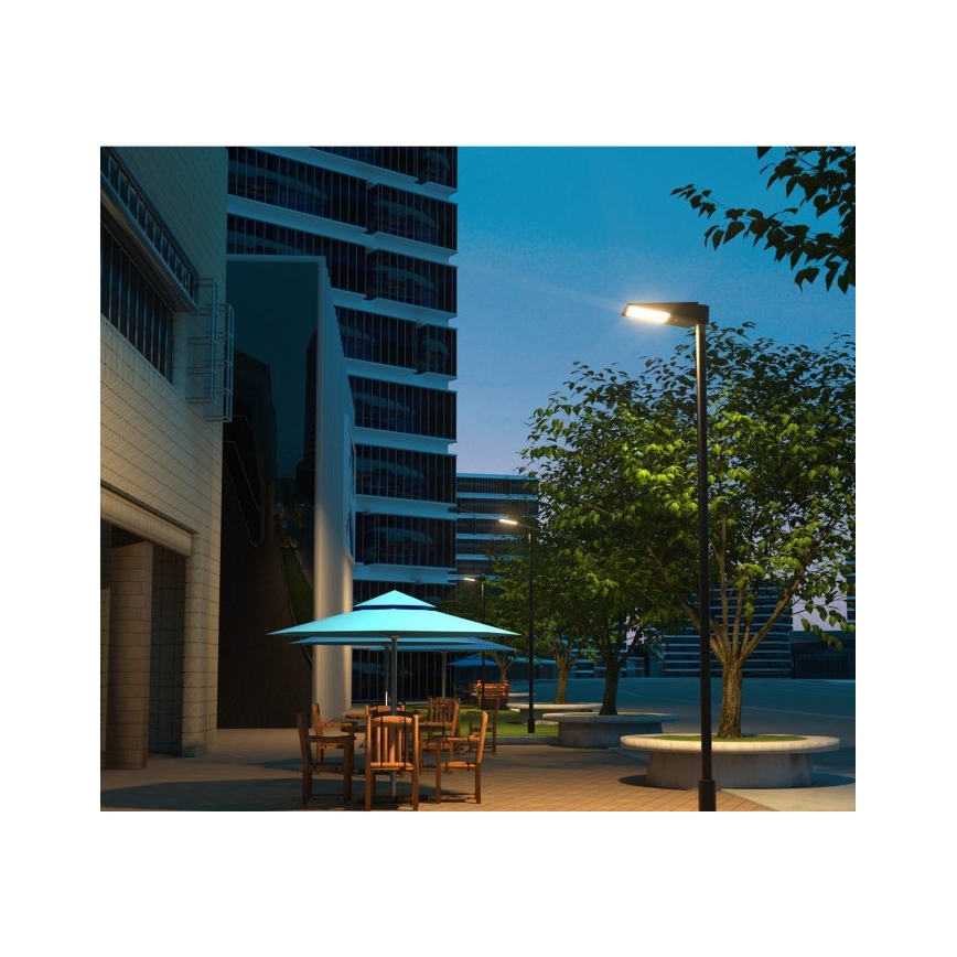 LED solarna ulična svjetiljka sa senzorom i mogućnošću prigušivanja STREET LED/30W/9,6V 3000/4000K 6000 mAh IP65 + s daljinskim upravljačem