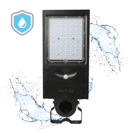 LED solarna ulična svjetiljka sa senzorom i mogućnošću prigušivanja STREET LED/30W/9,6V 3000/4000K 6000 mAh IP65 + s daljinskim upravljačem