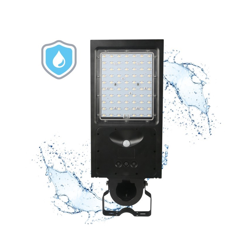 LED solarna ulična svjetiljka sa senzorom i mogućnošću prigušivanja STREET LED/30W/9,6V 3000/4000K 6000 mAh IP65 + s daljinskim upravljačem