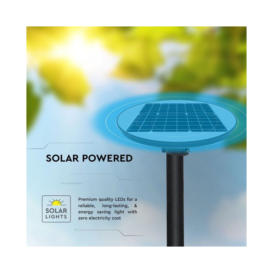 LED Solarna ulična svjetiljka sa senzorom LED/10W/3,2V IP65 4000K 15000 mAh + daljinski upravljač