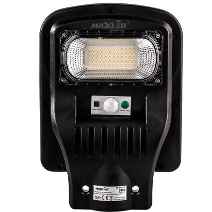 LED Prigušiva solarna ulična svjetiljka sa senzorom LED/150W/6V 6500K IP65 crna + daljinski upravljač