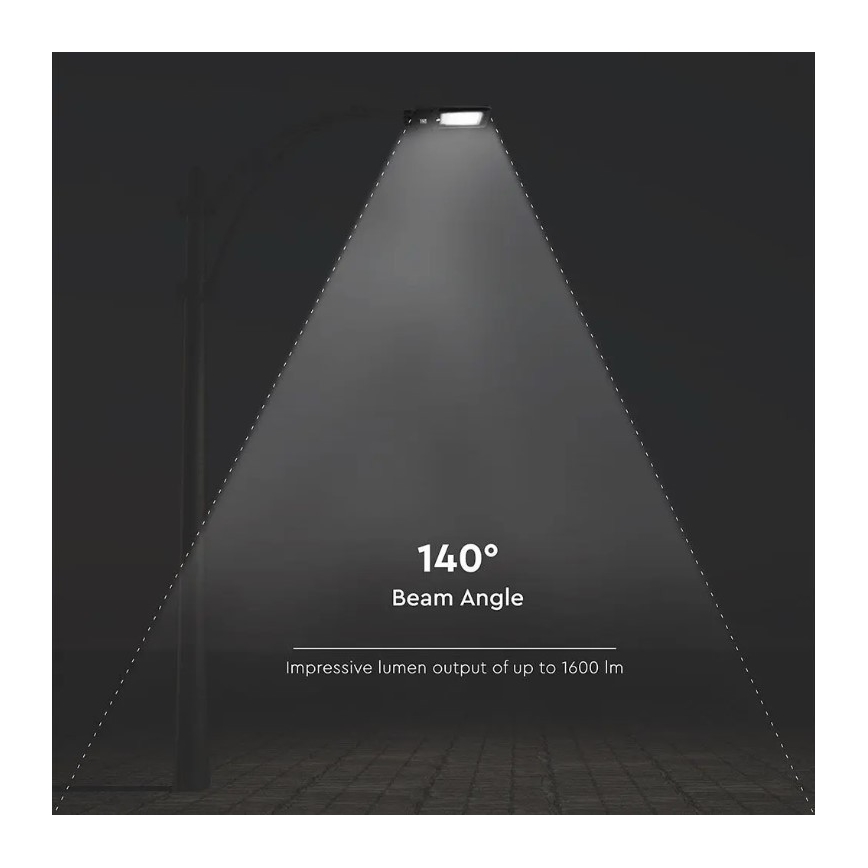 LED Solarna ulična svjetiljka sa senzorom LED/15W/7,4V 6000K IP65 10800 mAh