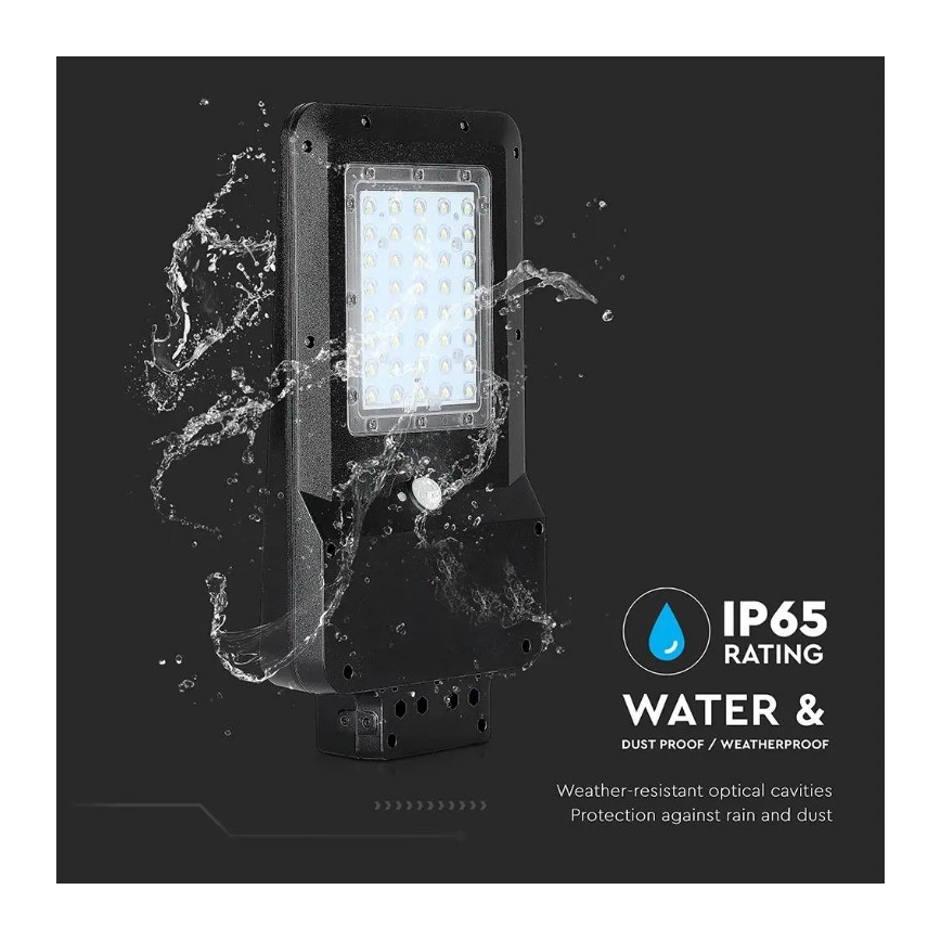 LED Solarna ulična svjetiljka sa senzorom LED/15W/7,4V 6000K IP65 10800 mAh