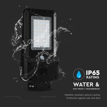 LED solarna ulična svjetiljka sa senzorom LED/20W/7,4V IP65 5400 mAh