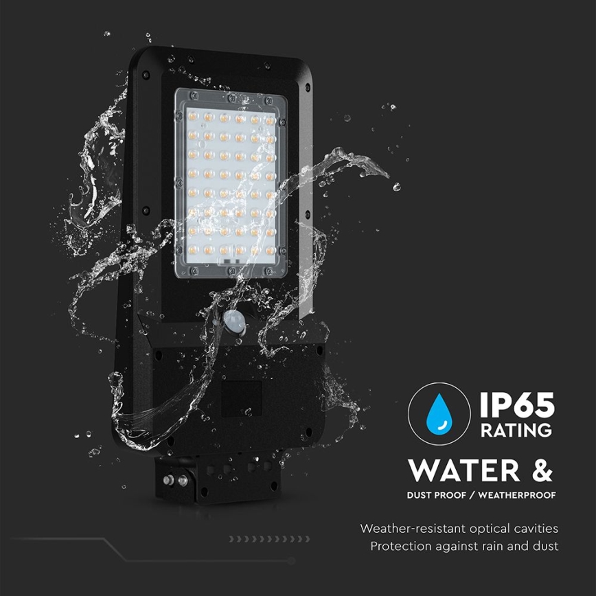 LED solarna ulična svjetiljka sa senzorom LED/20W/7,4V IP65 5400 mAh