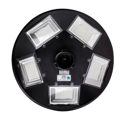 LED Prigušiva solarna ulična svjetiljka sa senzorom LED/22W/6V 18000 mAh 6500K IP65 crna + daljinski upravljač