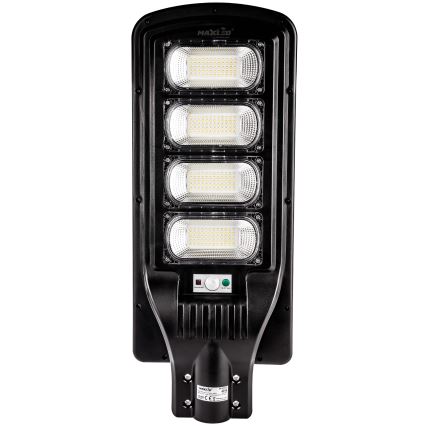 LED Prigušiva solarna ulična svjetiljka sa senzorom LED/240W/6V 6500K IP65 crna + daljinski upravljač