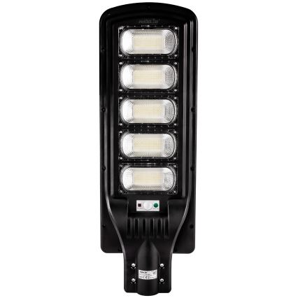 LED Prigušiva solarna ulična svjetiljka sa senzorom LED/300W/6V 6500K IP65 crna + daljinski upravljač