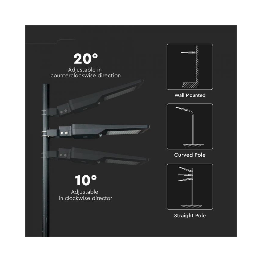 LED Solarna ulična svjetiljka sa senzorom LED/40W/9,6V IP65 6000K 12000 mAh + daljinski upravljač