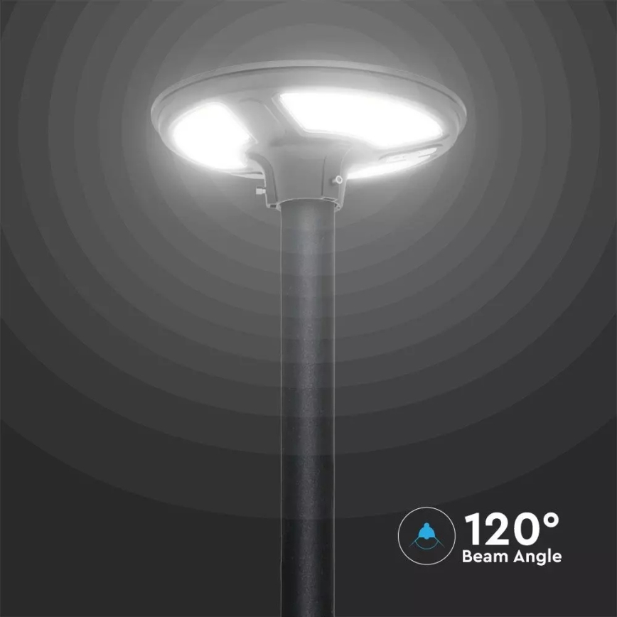 LED Solarna ulična svjetiljka sa senzorom LED/7,5W/3,2V IP65 4000K 15000 mAh + daljinski upravljač