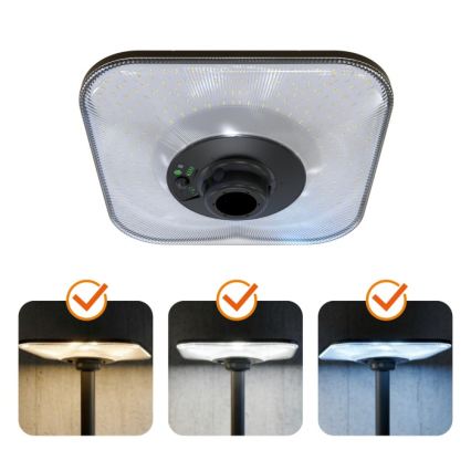 LED solarna ulična svjetiljka sa senzorom SOLSUMI LED/25W/3,2V 3000/4000/6500K IP54 24000 mAh + daljinsko upravljanje