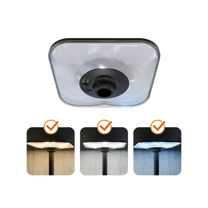 LED solarna ulična svjetiljka sa senzorom SOLSUMI LED/25W/3,2V 3000/4000/6500K IP54 24000 mAh + daljinsko upravljanje