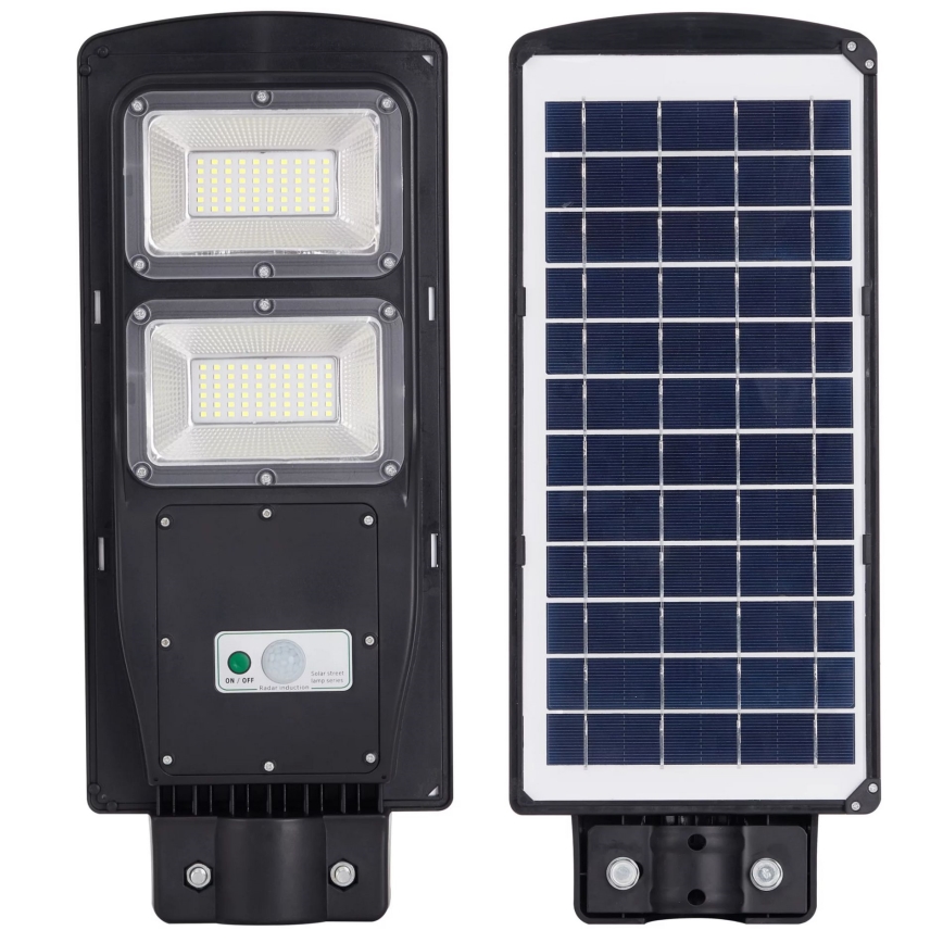 LED Solarna ulična svjetiljka sa senzorom STREET 2xLED/6W/3,2V 12000 mAh IP65 + daljinski upravljač
