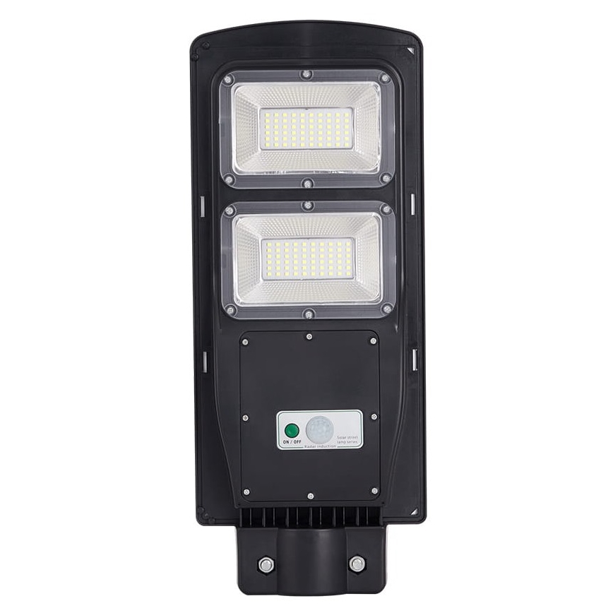 LED Solarna ulična svjetiljka sa senzorom STREET 2xLED/6W/3,2V 12000 mAh IP65 + daljinski upravljač
