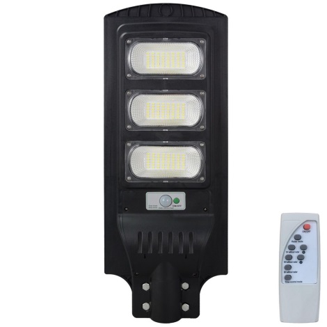 LED Solarna ulična svjetiljka sa senzorom STREET LED/15W/3,2V IP65 + daljinski upravljač