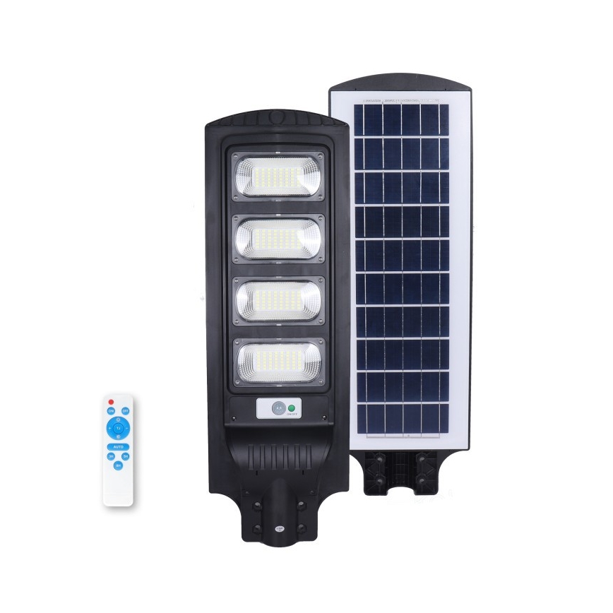 LED solarna ulična svjetiljka s mogućnošću prigušivanja i senzorom URBI LED/11W/3,2V 6500K 15000 mAh IP54 + daljinski upravljač