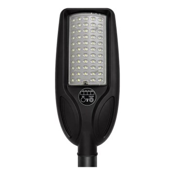 LED solarna ulična svjetiljka VENICE s prigušivanjem i senzorom LED/50W/3,2V 4000 mAh IP65 crna + daljinski upravljač