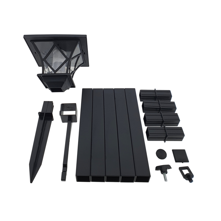 LED Solarna vanjska lampa 3u1 LED/1,2V IP44 crna