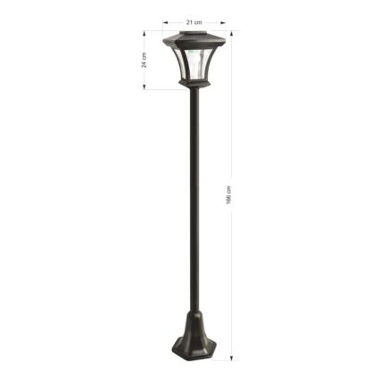 LED Solarna vanjska lampa LED/1,2V IP44 crna