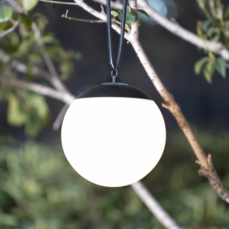 LED Solarna viseća svjetiljka KIARA LED/1,2V 600 mAh IP44 crna