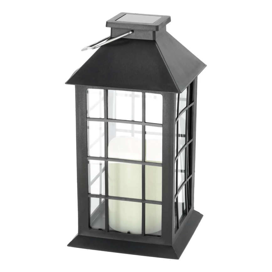 LED Solarna viseća svjetiljka LED/0,02W/1,2V 1xAA 2700K IP44 200 mAh crna