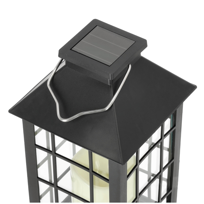 LED Solarna viseća svjetiljka LED/0,02W/1,2V 1xAA 2700K IP44 200 mAh crna