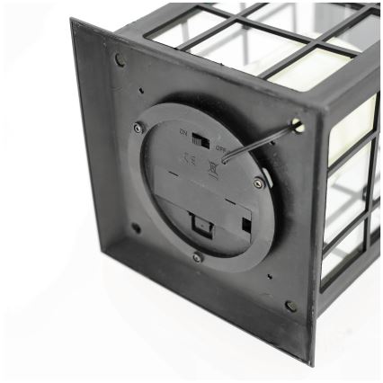 LED Solarna viseća svjetiljka LED/0,02W/1,2V 1xAA 2700K IP44 200 mAh crna