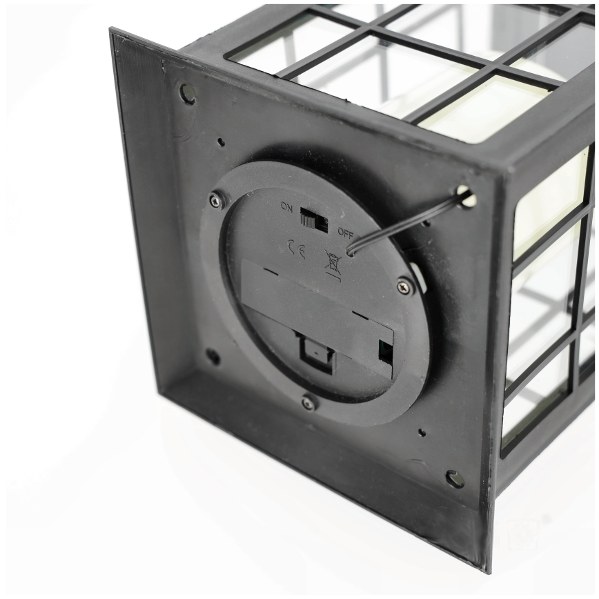 LED Solarna viseća svjetiljka LED/0,02W/1,2V 1xAA 2700K IP44 200 mAh crna