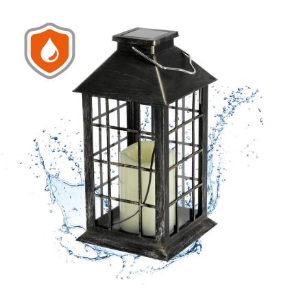 LED Solarna viseća svjetiljka LED/0,02W/1,2V 1xAA 2700K IP44 200 mAh patina
