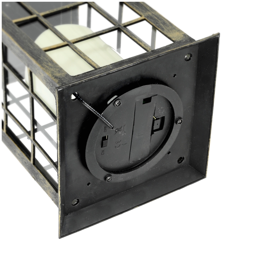 LED Solarna viseća svjetiljka LED/0,02W/1,2V 1xAA 2700K IP44 200 mAh patina