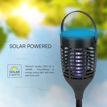 LED Solarna zamka za insekte 3u1 LED/1,3W/3,7V IP24 20 m² 2200 mAh