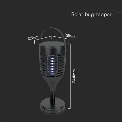 LED Solarna zamka za insekte 3u1 LED/1,3W/3,7V IP24 20 m² 2200 mAh
