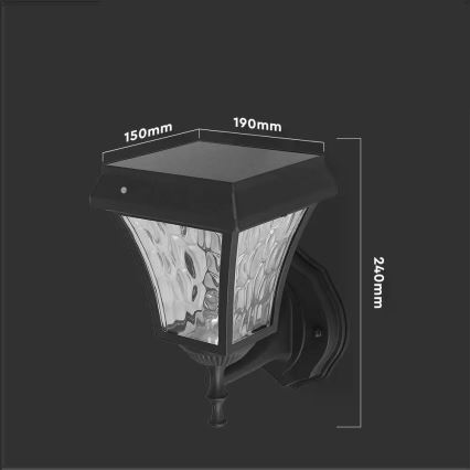 LED Solarna zidna lampa 3u1 LED/2W/5,5V 3000K/6000K IP65