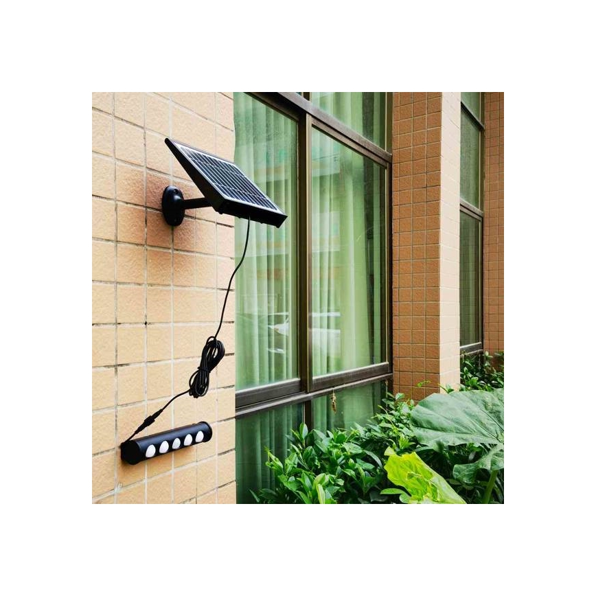 LED solarna zidna lampa sa senzorom pokreta i sumraka LED/8W/3,7V 4000 mAh 4000K IP65