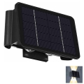 LED Solarna zidna svjetiljka 4xLED/1,5W/3,7V 1500 mAh IP54 crna