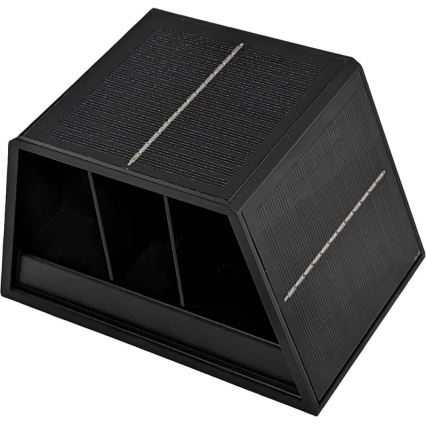 LED Solarna zidna svjetiljka CUBUS 2xLED/1,5W/3,7V 1500 mAh IP54