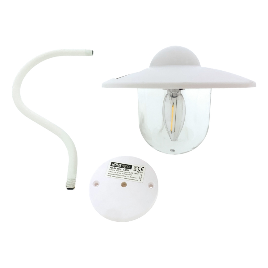 LED Solarna zidna svjetiljka LED/0,5W/1,2V 600 mAh IP44 bijela