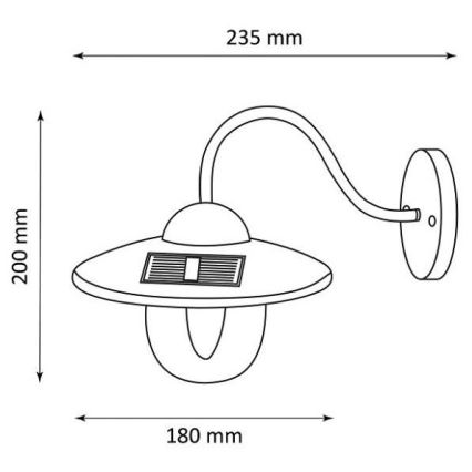 LED Solarna zidna svjetiljka LED/0,5W/1,2V IP44 bijela