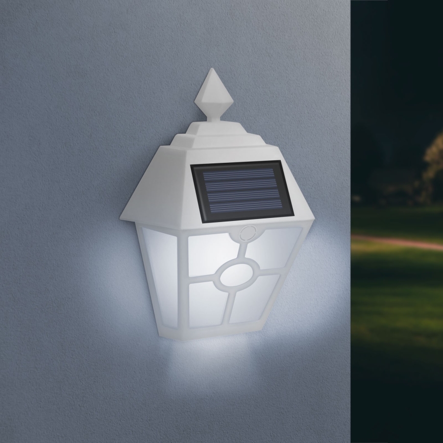 LED Solarna zidna svjetiljka LED/1,2V 600mAh IP44 bijela